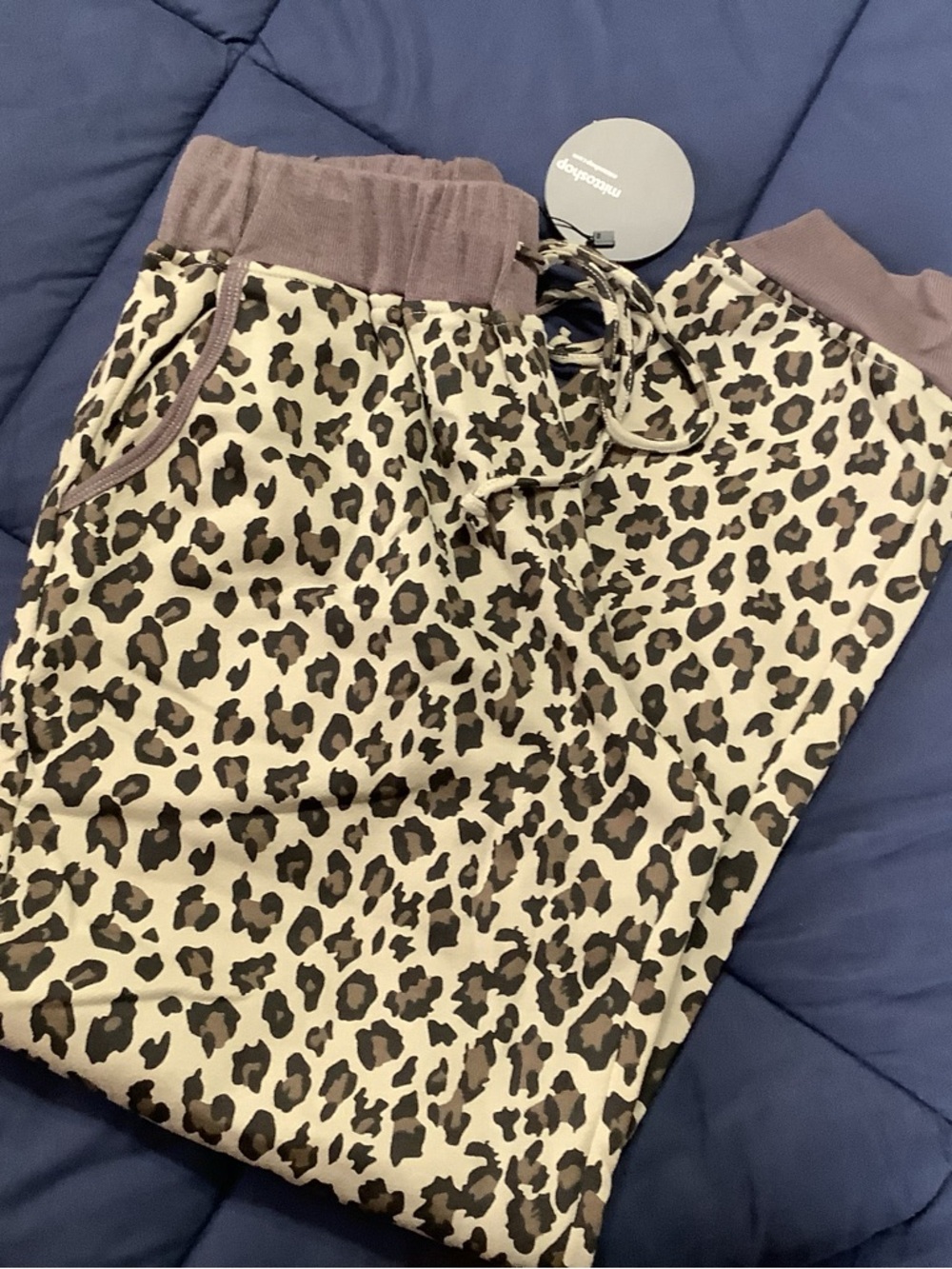 mittoshop Mauve Brown Lounge Pants with Animal Trim